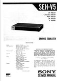 SONY SEH-V5 GRAPHIC EQUALIZER SERVICE MANUAL INC SCHEM DIAGS 15 PAGES ENG