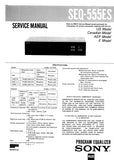 SONY SEQ-555ES PROGRAM EQUALIZER SERVICE MANUAL INC SCHEM DIAGS 46 PAGES ENG