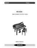 SUZUKI HG-425e MINI GRANDE DIGITAL PIANO OWNERS MANUAL 92 PAGES ENG