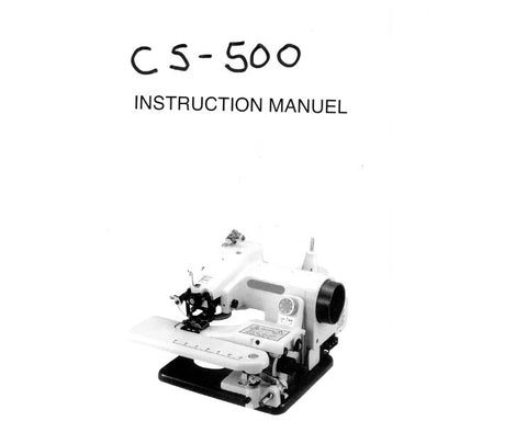 US BLINDSTITCH CS-500 SEWING MACHINE INSTRUCTION MANUAL 15 PAGES ENG