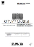 AIWA XR-M161 CD STEREO SYSTEM SERVICE MANUAL INC PCBS SCHEM DIAGS AND PARTS LIST 57 PAGES ENG
