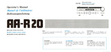 AKAI AA-R20 FM AM STEREO RECEIVER OPERATOR'S MANUAL INC CONN DIAG AND TRSHOOT GUIDE 14 PAGES ENG FRANC DEUT