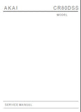 AKAI CR-80-SS CR-80D-SS 8 TRACK 4 CHANNEL SUROUND STEREO CARTRIDGE TAPE RECORDER SERVICE MANUAL INC BLK DIAGS SCHEM DIAGS AND PCB'S 19 PAGES ENG