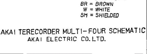 AKAI M-4 MULTI FOUR TERECORDER SCHEMATIC DIAGRAM 1 PAGE ENG