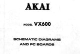 AKAI VX600 PROGRAMMABLE MATRIX SYNTHESIZER SET OF SCHEMATIC DIAGRAMS AND PCB BOARDS 18 PAGES ENG