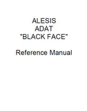 ALESIS ADAT BLACK FACE DIGITAL RECORDER REFERENCE MANUAL 59 PAGES ENG