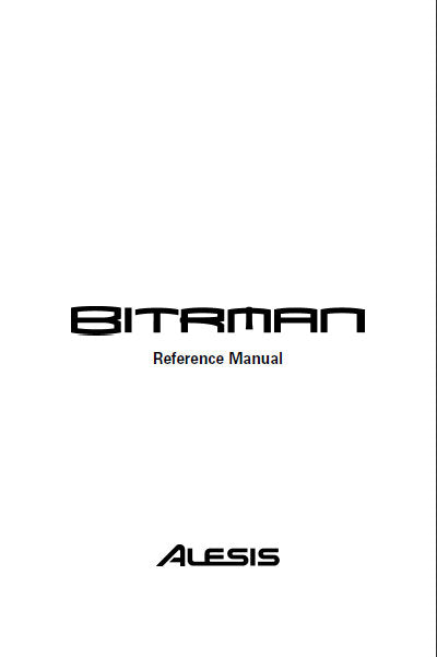 ALESIS MOD FX BITRMAN EFFECTS BOX REFERENCE MANUAL 51 PAGES ENG