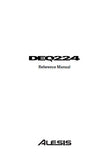 ALESIS DEQ224 EQUALIZER REFERENCE MANUAL 68 PAGES ENG