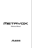 ALESIS MOD FX METAVOX EFFECTS BOX REFERENCE MANUAL 51 PAGES ENG