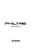 ALESIS PHILTRE MODFX EFFECTS BOX REFERENCE MANUAL 57 PAGES ENG