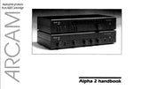 ARCAM ALPHA 2 INTEGRATED STEREO AMPLIFIER STEREO TUNER HANDBOOK 12 PAGES ENG