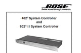 BOSE 402 402 II 802 II 802 III SYSTEM CONTROLLER SERVICE MANUAL INC BLK DIAG AND PARTS LIST 67 PAGES ENG