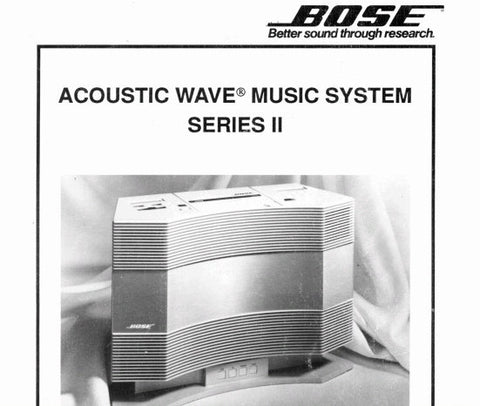 BOSE ACOUSTIC WAVE MUSIC SYSTEM SERIES II MODEL CD2000 FE2000 SERVICE MANUAL INC BLK DIAGS WIRING DIAGS SCHEM DIAGS PCB'S AND PARTS LIST 70 PAGES ENG