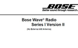 BOSE AWRC2P BOSE WAVE RADIO SERIES I VERSION II SERVICE MANUAL INC INT CIRC DIAGS AND PARTS LIST 39 PAGES ENG