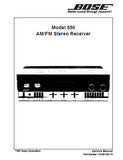 BOSE MODEL 550 AM FM STEREO RECEIVER SERVICE MANUAL INC BLK DIAGS WIRING DIAG PCB'S AND PARTS LIST 31 PAGES ENG