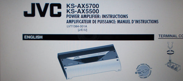 JVC KS-AX5700 KS-AX5500 POWER AMP INSTRUCTIONS INC CONN DIAGS