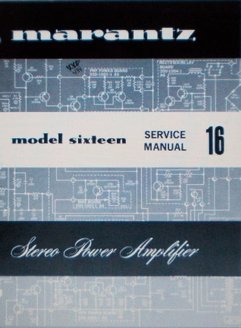 MARANTZ 16 16M STEREO POWER AMP SERVICE MANUAL INC SCHEMS AND PARTS LIST 29 PAGES ENG
