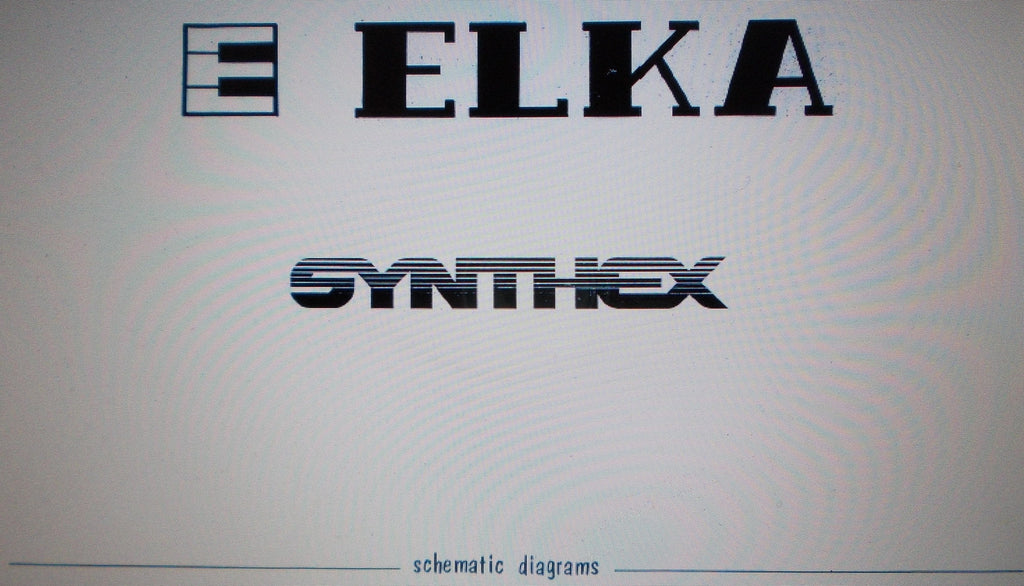 ELKA SYNTHEX 8 VOICE POLYPHONIC PROFESSIONAL SYNTHESIZER SET OF SCHEMATIC DIAGRAMS 25 PAGES ENG