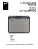 FENDER '65 TWIN REVERB REISSUE AMPLIFIER SERVICE MANUAL INC SCHEM DIAGS AND PARTS LIST 9 PAGES ENG