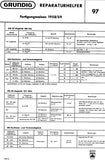 GRUNDIG 97BEI 97WEI 97WEII RADIO REPAIR MANUAL INC SCHEM DIAG 3 PAGES ENG