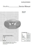 GRUNDIG RR300 CD CD RADIO CASSETTE TAPE RECORDER SERVICE MANUAL INC PCBS SCHEM DIAGS AND PARTS LIST 24 PAGES ENG DEUT