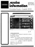 GRUNDIG SATELLIT 2100 PORTABLE RADIO SERVICE INFORMATION INC PCBS SCHEM DIAG AND PARTS LIST 24 PAGES ENG