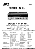 JVC 4VR-5446X FM AM 4 CHANNEL STEREO RECEIVER SERVICE MANUAL INC PCBS SCHEM DIAGS AND PARTS LIST 35 PAGES ENG