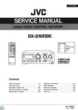 JVC RX-816RBK AV CONTROL RECEIVER SERVICE MANUAL INC BLK DIAGS PCBS SCHEM DIAGS AND PARTS LIST 108 PAGES ENG