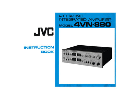 JVC 4VN-880 4 CHANNEL INTEGRATED AMP INSTRUCTION BOOK INC CONN DIAG AND TRSHOOT GUIDE 27 PAGES ENG DEUT FRANC