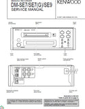 KENWOOD DM-SE7 DM-SE7(G) DM-SE9 MINI DISC RECORDER SERVICE MANUAL INC PCBS SCHEM DIAGS AND PARTS LIST 22 PAGES ENG