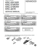 KENWOOD KRC29Y KRC-35Y KRC-379R KRC-379RY KRC-479R KRC-479RY KRC-481R CASSETTE RECEIVER SERVICE MANUAL INC PCBS SCHEM DIAG AND PARTS LIST 21 PAGES ENG