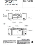 KENWOOD MDX-F1 MD PERSONAL STEREO SYSTEM SERVICE MANUAL INC PCBS SCHEM DIAG AND PARTS LIST 41 PAGES ENG