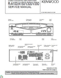 KENWOOD R-A100 R-A150 R-AV300 R-AV350 STEREO INTEGRATED AMPLIFIER TUNER SERVICE MANUAL INC PCBS SCHEM DIAGS AND PARTS LIST 44 PAGES ENG