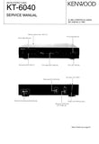 KENWOOD KT-6040 AM FM STEREO TUNER SERVICE MANUAL INC BLK DIAG PCBS SCHEM DIAGS WIRING DIAG AND PARTS LIST 22 PAGES ENG