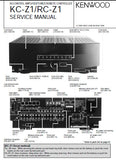 KENWOOD RC-Z1 KC-Z1 AV CONTROL AMPLIFIER TUNER SERVICE MANUAL INC BLK DIAG PCBS SCHEM DIAGS AND PARTS LIST 53 PAGES ENG