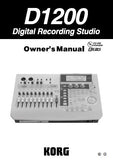 KORG D1200MKII DIGITAL RECORDING STUDIO OWNER'S MANUAL INC CONN DIAG BLK DIAG AND TRSHOOT GUIDE 163 PAGES ENG