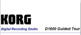 KORG D1600 DIGITAL RECORDING STUDIO GUIDED TOUR 43 PAGES ENG