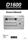 KORG D1600 DIGITAL RECORDING STUDIO OWNER'S MANUAL INC CONN DIAGS BLK DIAG AND TRSHOOT GUIDE 152 PAGES ENG