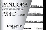 KORG PX4D PANDORA PERSONAL MULTI EFFECT PROCESSOR OWNER'S MANUAL INC CONN DIAG AND TRSHOOT GUIDE 146 PAGES ENG FRANC DEUT