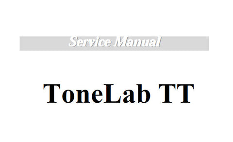 KORG TONELAB TT VOX VALVETRONIX SERVICE MANUAL INC BLK DIAGS SCHEM DIAGS AND PARTS LIST 17 PAGES ENG