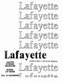 LAFAYETTE LR-120DB AM FM STEREO RECEIVER OPERATING AND SERVICE MANUAL INC DIAL STRINGING CORD PCBS SCHEM AND SCHEM DIAGS 67 PAGES ENG