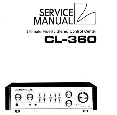 LUXMAN CL-360 ULTIMATE FIDELITY STEREO CONTROL CENTER SERVICE MANUAL INC BLK DIAG SCHEM DIAG PCBS AND PARTS LIST 24 PAGES ENG