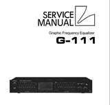 LUXMAN G-111 GRAPHIC FREQUENCY EQUALIZER SERVICE MANUAL INC BLK DIAGS SCHEM DIAG PCBS AND PARTS LIST 18 PAGES ENG