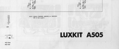 LUXMAN LUXKIT A505 SCHEMATIC DIAGRAMS 6 PAGES ENG