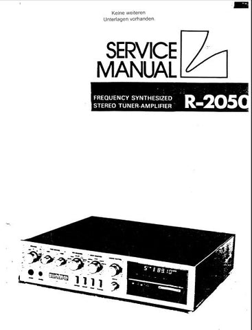 LUXMAN R-2050 FREQUENCY SYNTHESIZED STEREO TUNER AMP SERVICE MANUAL INC SCHEMS PCBS AND PARTS LIST 26 PAGES ENG