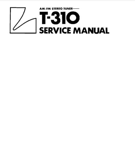 LUXMAN T-310 AM FM STEREO TUNER SERVICE MANUAL INC BLK DIAG PCBS AND PARTS LIST 20 PAGES ENG