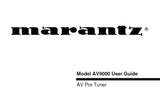 MARANTZ AV9000 AV PRE TUNER USER GUIDE 41 PAGES ENG