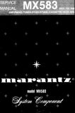 MARANTZ MX583 AMP PM583 TUNER ST583 ST583L CASSETTE DECK SD583 SYSTEM COMPONENT SERVICE MANUAL INC BLK DIAG PCBS SCHEM DIAGS AND PARTS LIST 81 PAGES ENG