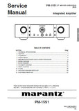 MARANTZ PM-15S1 INTEGRATED AMPLIFIER SERVICE MANUAL INC BLK DIAG PCBS SCHEM DIAGS AND PARTS LIST 51 PAGES ENG