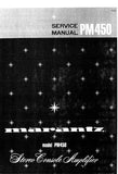 MARANTZ PM-450 STEREO CONSOLE AMPLIFIER SERVICE MANUAL INC BLK DIAG PCBS SCHEM DIAGS AND PARTS LIST 20 PAGES ENG